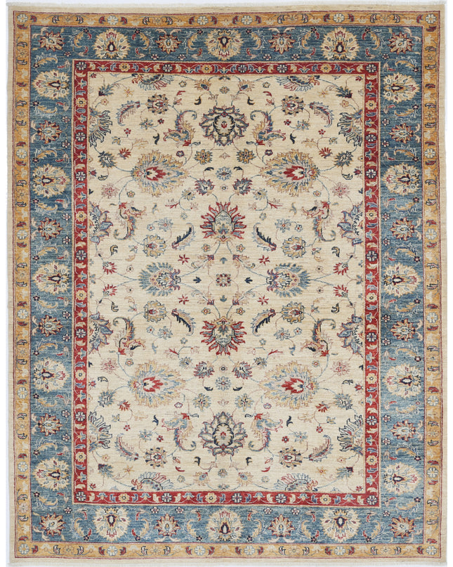 Ziegler 5' 10" X 7' 6" Hand Knotted Wool Rug 5' 10" X 7' 6" (178 X 229) / Ivory / Wool