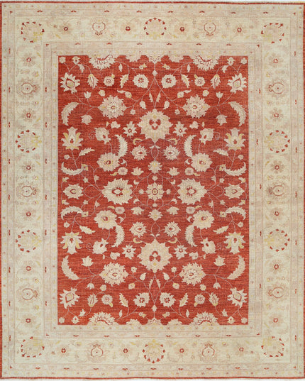 Ziegler 7' 10" X 9' 7" Hand Knotted Wool Rug 7' 10" X 9' 7" (239 X 292) / Ivory / Wool