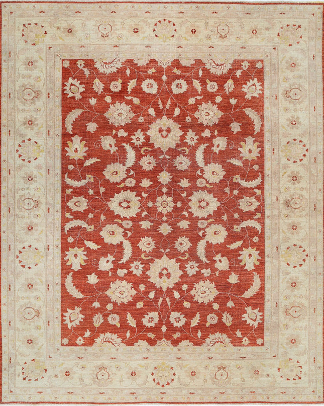 Ziegler 7' 10" X 9' 7" Hand Knotted Wool Rug 7' 10" X 9' 7" (239 X 292) / Ivory / Wool