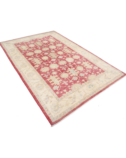 Ziegler 5' 6" X 8' 2" Hand Knotted Wool Rug 5' 6" X 8' 2" (168 X 249) / Red / Wool