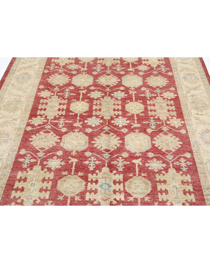Ziegler 5' 6" X 8' 2" Hand Knotted Wool Rug 5' 6" X 8' 2" (168 X 249) / Red / Wool