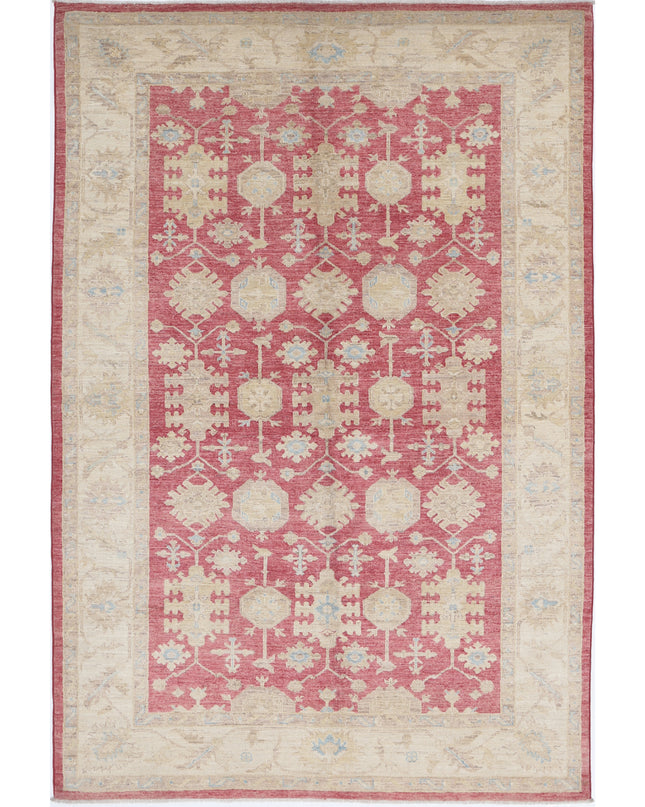 Ziegler 5' 6" X 8' 2" Hand Knotted Wool Rug 5' 6" X 8' 2" (168 X 249) / Red / Wool