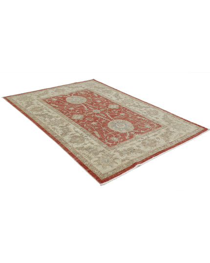 Ziegler 5' 6" X 7' 9" Hand Knotted Wool Rug 5' 6" X 7' 9" (168 X 236) / Red / Wool