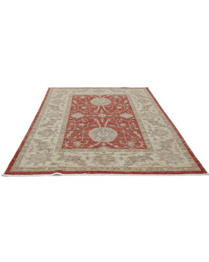 Ziegler 5' 6" X 7' 9" Hand Knotted Wool Rug 5' 6" X 7' 9" (168 X 236) / Red / Wool