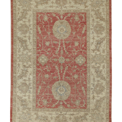 Ziegler 5' 6" X 7' 9" Hand Knotted Wool Rug 5' 6" X 7' 9" (168 X 236) / Red / Wool