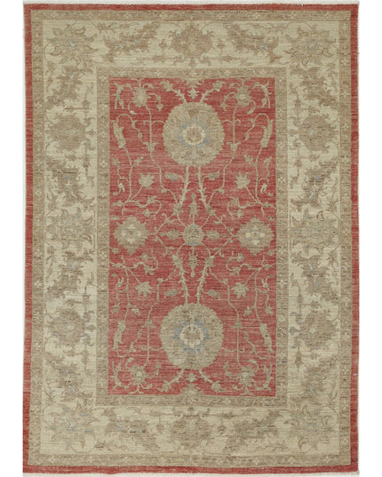 Ziegler 5' 6" X 7' 9" Hand Knotted Wool Rug 5' 6" X 7' 9" (168 X 236) / Red / Wool
