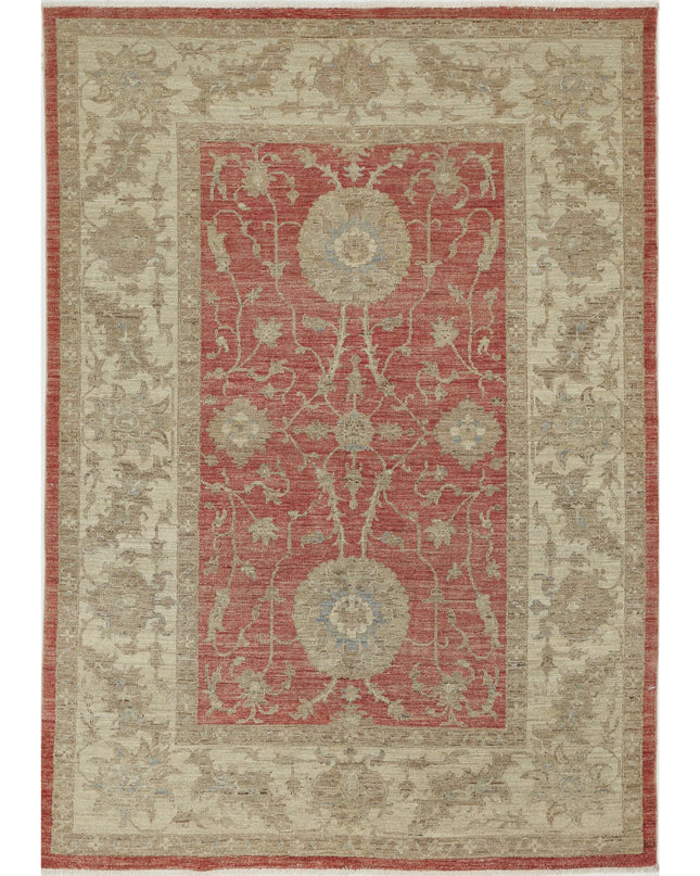 Ziegler 5' 6" X 7' 9" Hand Knotted Wool Rug 5' 6" X 7' 9" (168 X 236) / Red / Wool