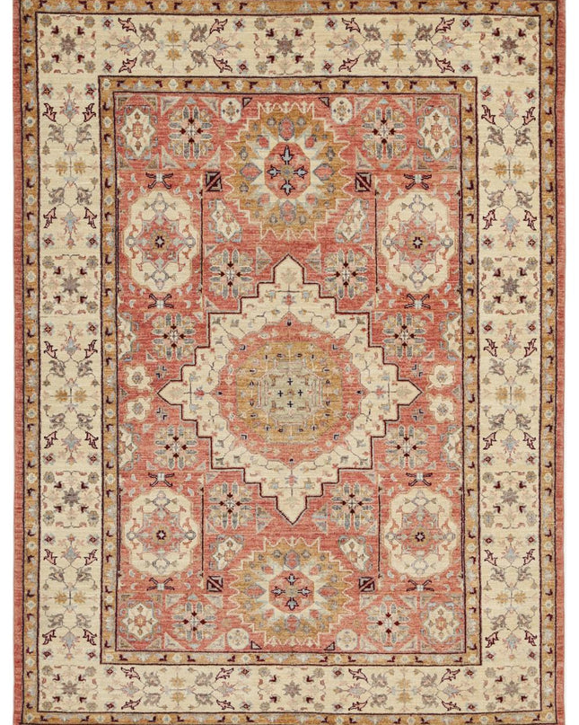 Ziegler 4' 11" X 6' 9" Hand Knotted Wool Rug 4' 11" X 6' 9" (150 X 206) / Rust / Wool