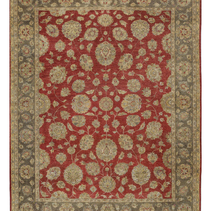 Ziegler 7' 7" X 9' 10" Hand Knotted Wool Rug 7' 7" X 9' 10" (231 X 300) / Red / Wool