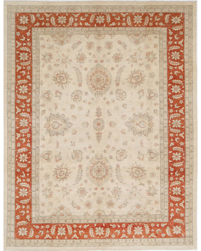 Ziegler 9' 0" X 11' 6" Hand Knotted Wool Rug 9' 0" X 11' 6" (274 X 351) / Ivory / Wool