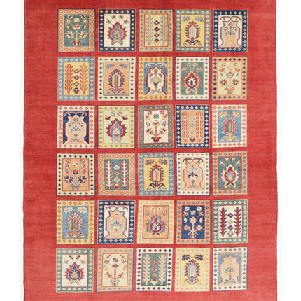 Ziegler 6' 8" X 9' 5" Hand Knotted Wool Rug 6' 8" X 9' 5" (203 X 287) / Red / Wool