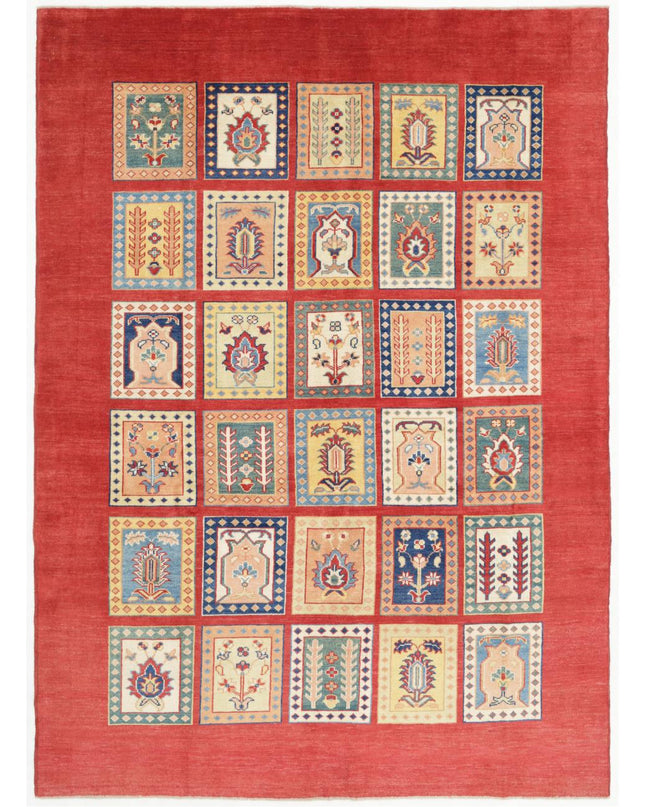 Ziegler 6' 8" X 9' 5" Hand Knotted Wool Rug 6' 8" X 9' 5" (203 X 287) / Red / Wool