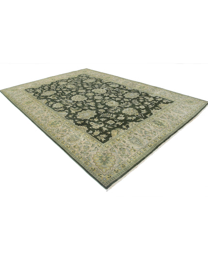 Ziegler 8' 9" X 12' 3" Hand Knotted Wool Rug 8' 9" X 12' 3" (267 X 373) / Green / Wool