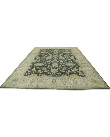Ziegler 8' 9" X 12' 3" Hand Knotted Wool Rug 8' 9" X 12' 3" (267 X 373) / Green / Wool