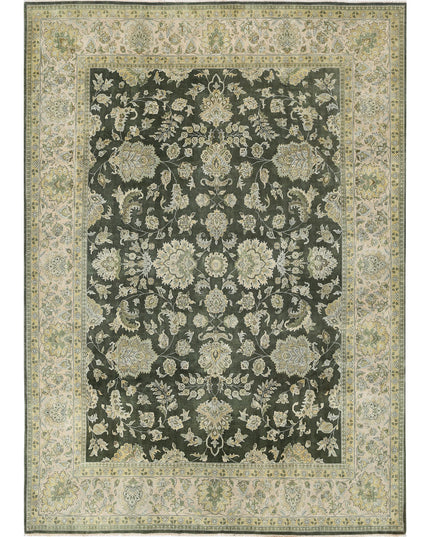 Ziegler 8' 9" X 12' 3" Hand Knotted Wool Rug 8' 9" X 12' 3" (267 X 373) / Green / Wool