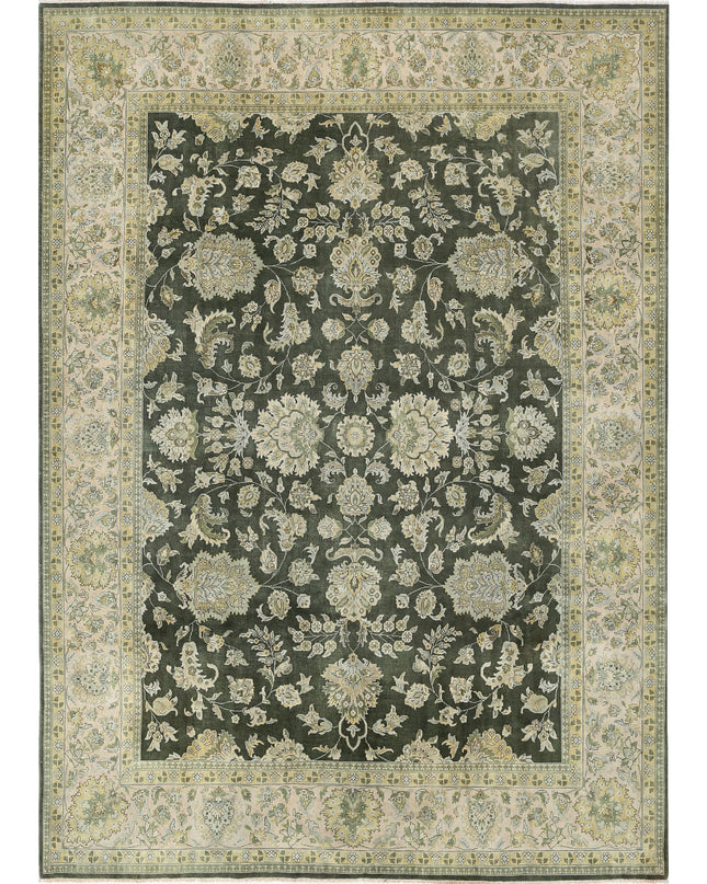 Ziegler 8' 9" X 12' 3" Hand Knotted Wool Rug 8' 9" X 12' 3" (267 X 373) / Green / Wool