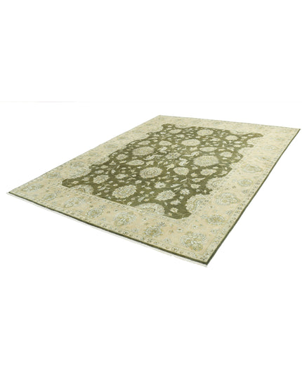 Ziegler 7' 11" X 9' 10" Hand Knotted Wool Rug 7' 11" X 9' 10" (241 X 300) / Green / Wool