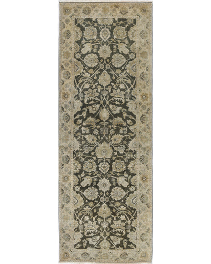 Ziegler 2' 7" X 7' 4" Hand Knotted Wool Rug 2' 7" X 7' 4" (79 X 223) / Green / Wool