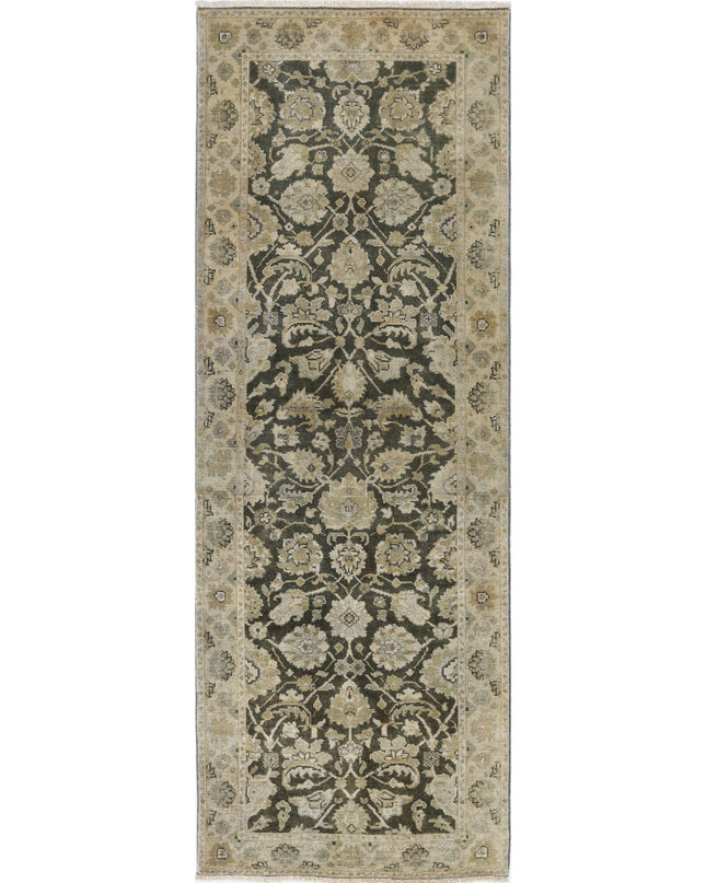 Ziegler 2' 7" X 7' 4" Hand Knotted Wool Rug 2' 7" X 7' 4" (79 X 223) / Green / Wool