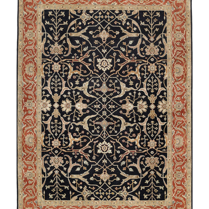 Ziegler 8' 9" X 12' 1" Hand Knotted Wool Rug 8' 9" X 12' 1" (267 X 368) / Black / Wool