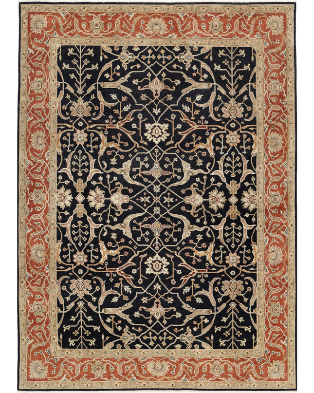 Ziegler 8' 9" X 12' 1" Hand Knotted Wool Rug 8' 9" X 12' 1" (267 X 368) / Black / Wool