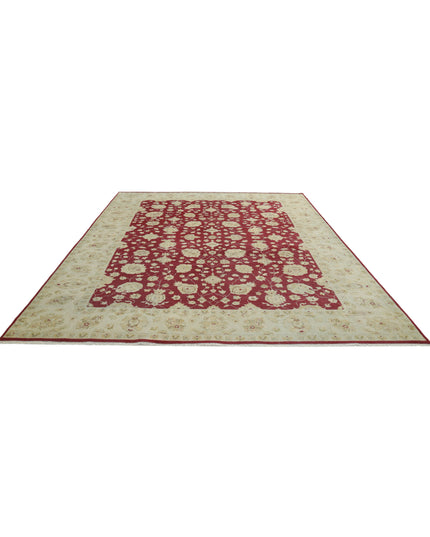 Ziegler 8' 10" X 11' 4" Hand Knotted Wool Rug 8' 10" X 11' 4" (269 X 345) / Red / Wool