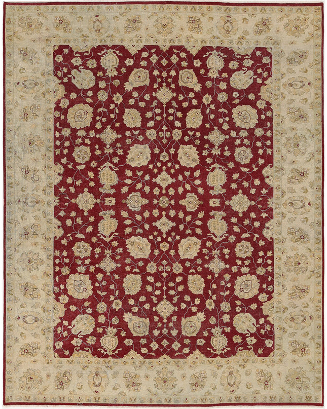 Ziegler 8' 10" X 11' 4" Hand Knotted Wool Rug 8' 10" X 11' 4" (269 X 345) / Red / Wool