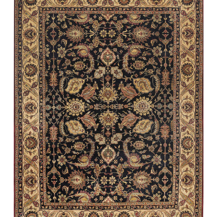 Ziegler 8' 8" X 11' 9" Hand Knotted Wool Rug 8' 8" X 11' 9" (264 X 358) / Black / Wool
