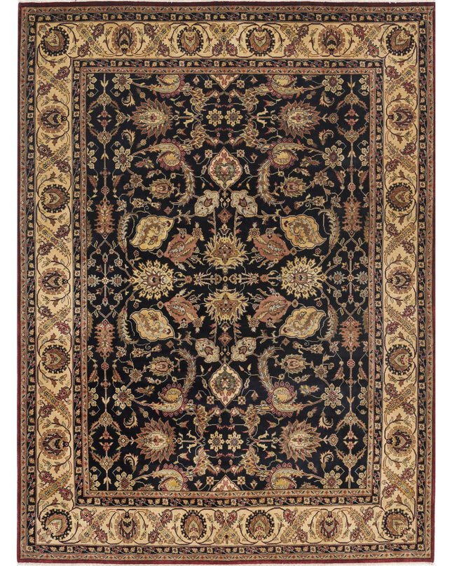 Ziegler 8' 8" X 11' 9" Hand Knotted Wool Rug 8' 8" X 11' 9" (264 X 358) / Black / Wool