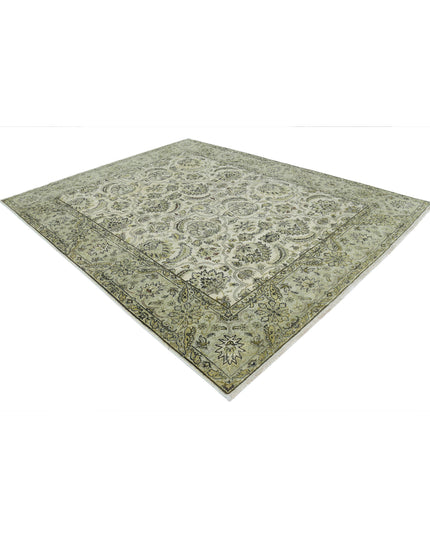 Ziegler 7' 10" X 9' 8" Hand Knotted Wool Rug 7' 10" X 9' 8" (239 X 295) / Ivory / Wool