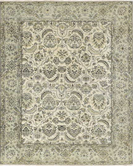 Ziegler 7' 10" X 9' 8" Hand Knotted Wool Rug 7' 10" X 9' 8" (239 X 295) / Ivory / Wool