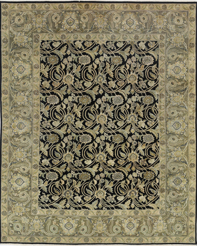 Ziegler 7' 10" X 9' 10" Hand Knotted Wool Rug 7' 10" X 9' 10" (239 X 300) / Black / Wool