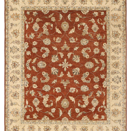 Ziegler 7' 11" X 10' 0" Hand Knotted Wool Rug 7' 11" X 10' 0" (241 X 305) / Rust / Wool
