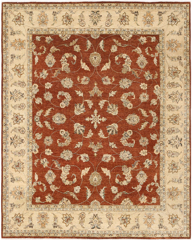 Ziegler 7' 11" X 10' 0" Hand Knotted Wool Rug 7' 11" X 10' 0" (241 X 305) / Rust / Wool