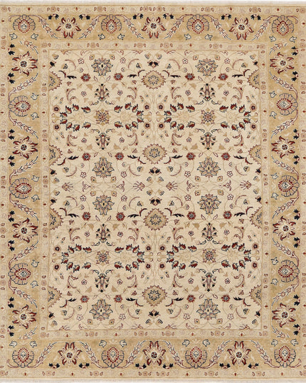Ziegler 7' 11" X 9' 7" Hand Knotted Wool Rug 7' 11" X 9' 7" (241 X 292) / Ivory / Wool