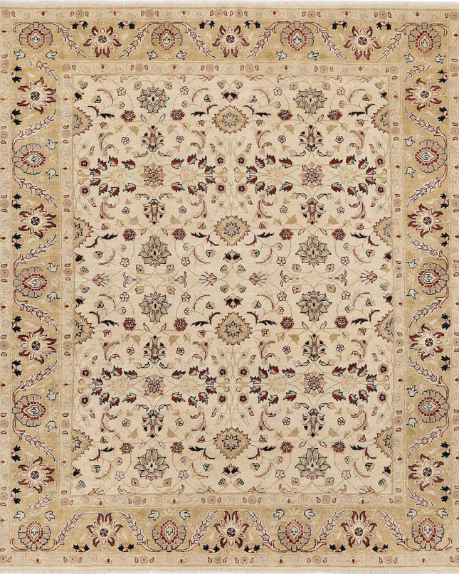 Ziegler 7' 11" X 9' 7" Hand Knotted Wool Rug 7' 11" X 9' 7" (241 X 292) / Ivory / Wool