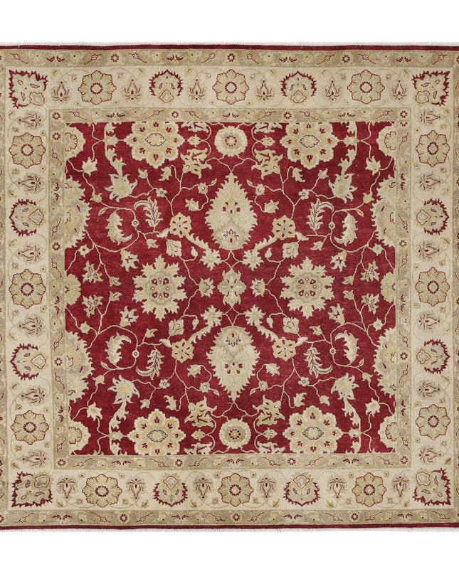 Ziegler 6' 5" X 6' 6" Hand Knotted Wool Rug 6' 5" X 6' 6" (196 X 198) / Rust / Wool