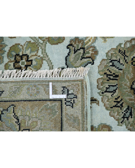 Ziegler 7' 10" X 9' 6" Hand Knotted Wool Rug 7' 10" X 9' 6" (239 X 290) / Blue / Wool