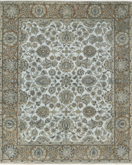 Ziegler 7' 10" X 9' 6" Hand Knotted Wool Rug 7' 10" X 9' 6" (239 X 290) / Blue / Wool