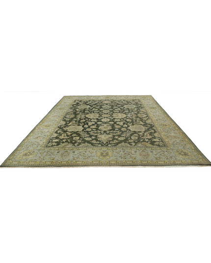 Ziegler 9' 0" X 11' 10" Hand Knotted Wool Rug 9' 0" X 11' 10" (274 X 361) / Green / Wool