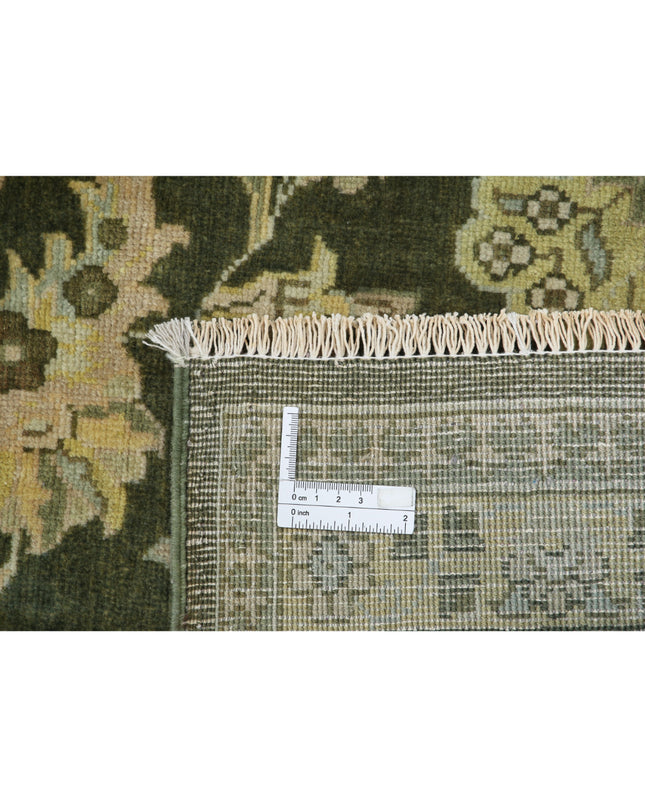 Ziegler 9' 0" X 11' 10" Hand Knotted Wool Rug 9' 0" X 11' 10" (274 X 361) / Green / Wool