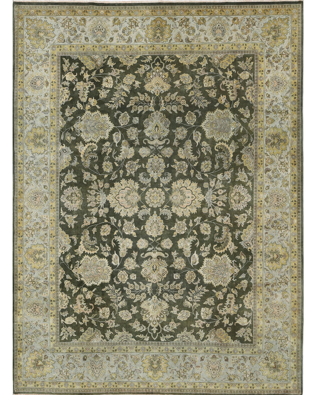 Ziegler 9' 0" X 11' 10" Hand Knotted Wool Rug 9' 0" X 11' 10" (274 X 361) / Green / Wool