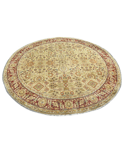 Ziegler 6' 7" X 6' 8" Hand Knotted Wool Rug 6' 7" X 6' 8" (201 X 203) / Ivory / Wool