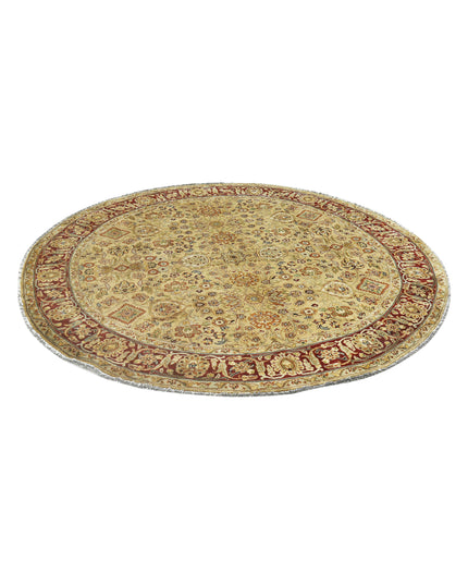 Ziegler 6' 7" X 6' 8" Hand Knotted Wool Rug 6' 7" X 6' 8" (201 X 203) / Ivory / Wool