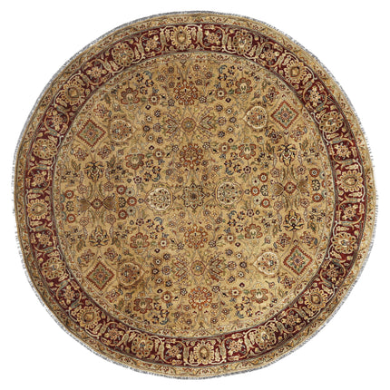 Ziegler 6' 7" X 6' 8" Hand Knotted Wool Rug 6' 7" X 6' 8" (201 X 203) / Ivory / Wool