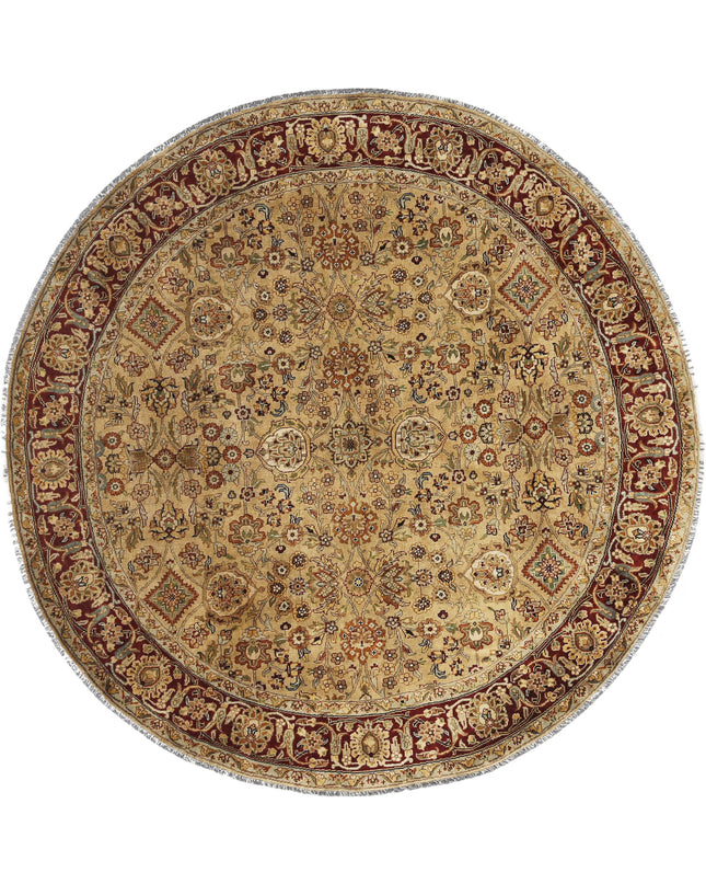 Ziegler 6' 7" X 6' 8" Hand Knotted Wool Rug 6' 7" X 6' 8" (201 X 203) / Ivory / Wool