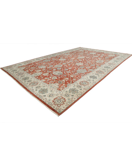 Ziegler 11' 9" X 18' 0" Hand Knotted Wool Rug 11' 9" X 18' 0" (358 X 549) / Rust / Wool