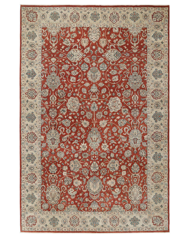 Ziegler 11' 9" X 18' 0" Hand Knotted Wool Rug 11' 9" X 18' 0" (358 X 549) / Rust / Wool