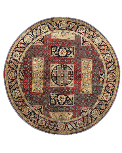 Ziegler 5' 10" X 5' 10" Hand Knotted Wool Rug 5' 10" X 5' 10" (178 X 178) / Black / Wool