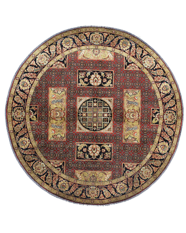 Ziegler 5' 10" X 5' 10" Hand Knotted Wool Rug 5' 10" X 5' 10" (178 X 178) / Black / Wool